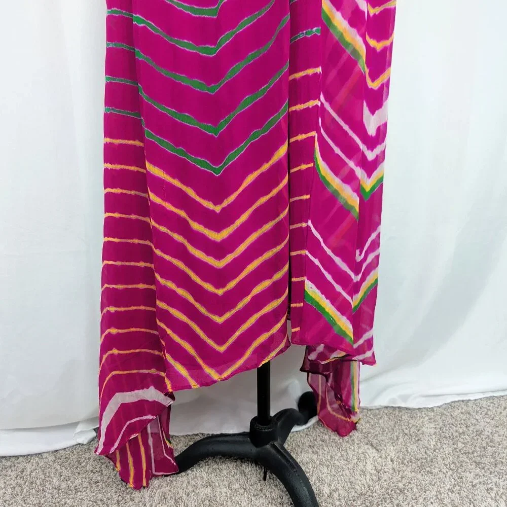 Ralph Lauren Shibori Pink Dress 10 Medium Pink Handkerchief NWT - Picture 5 of 12